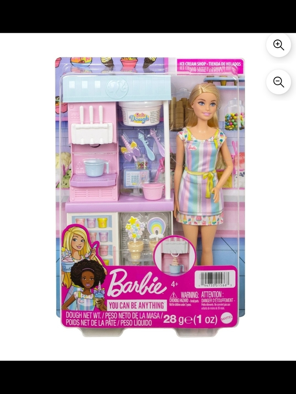 Barbie Ice Cream Shop Playset with Blonde Doll - Pink & Pastel